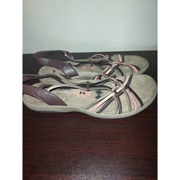 Skechers Women's Slingback Sandals 9 Skechers Reggae Slim – Slip Spliced Brown - Picture 4 of 12